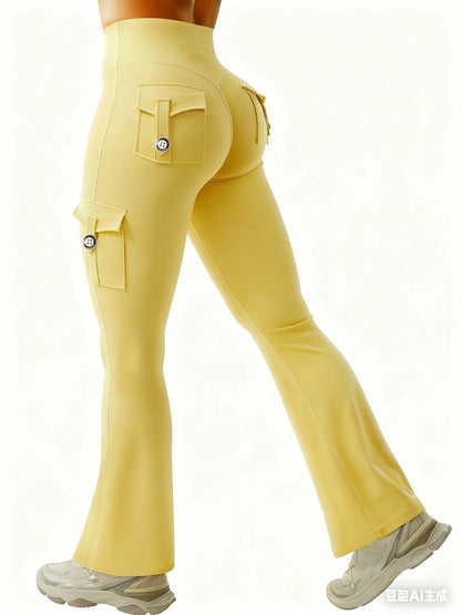Virelle High Waisted Pocket Flared Leggings