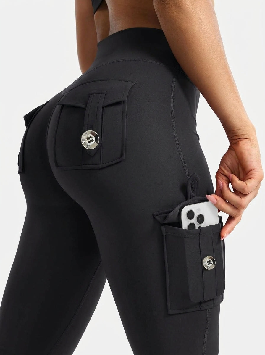 Virelle High Waisted Pocket Flared Leggings