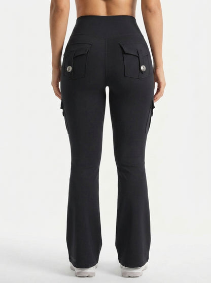 Virelle High Waisted Pocket Flared Leggings