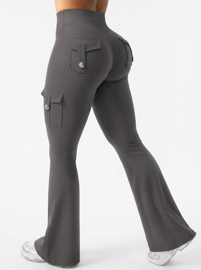 Virelle High Waisted Pocket Flared Leggings