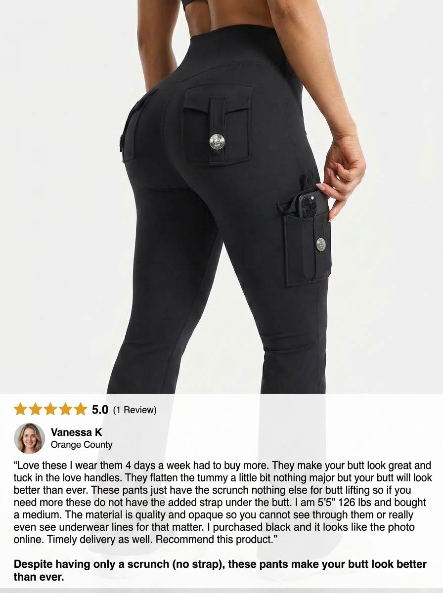 Virelle High Waisted Pocket Flared Leggings