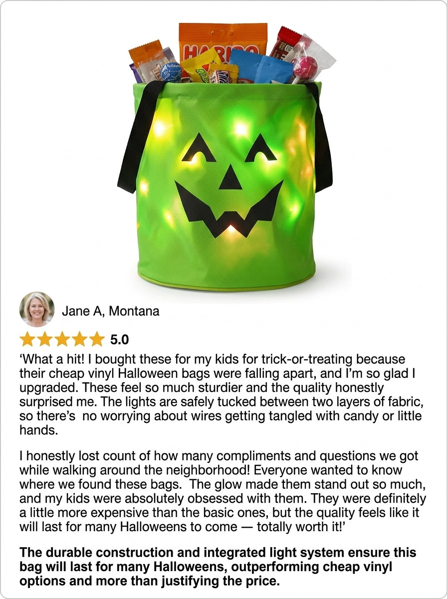 Virelle GlowPumpkin Candy Bucket