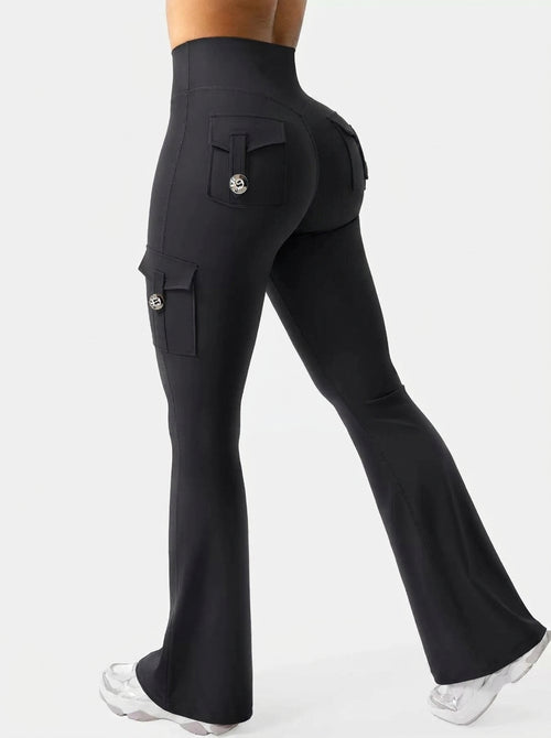 Virelle High Waisted Pocket Flared Leggings