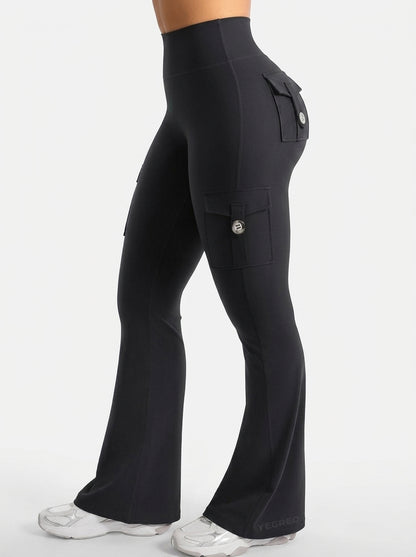 Virelle High Waisted Pocket Flared Leggings