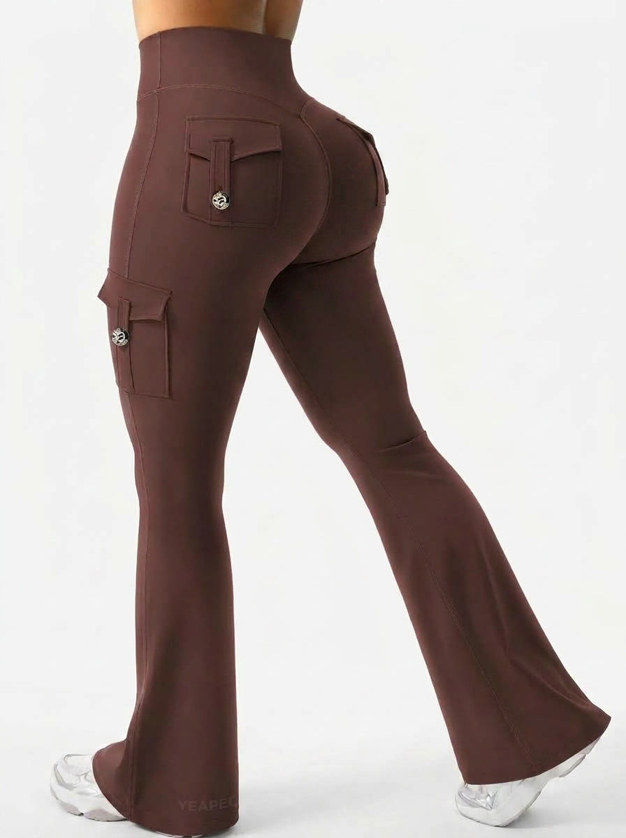 Virelle High Waisted Pocket Flared Leggings